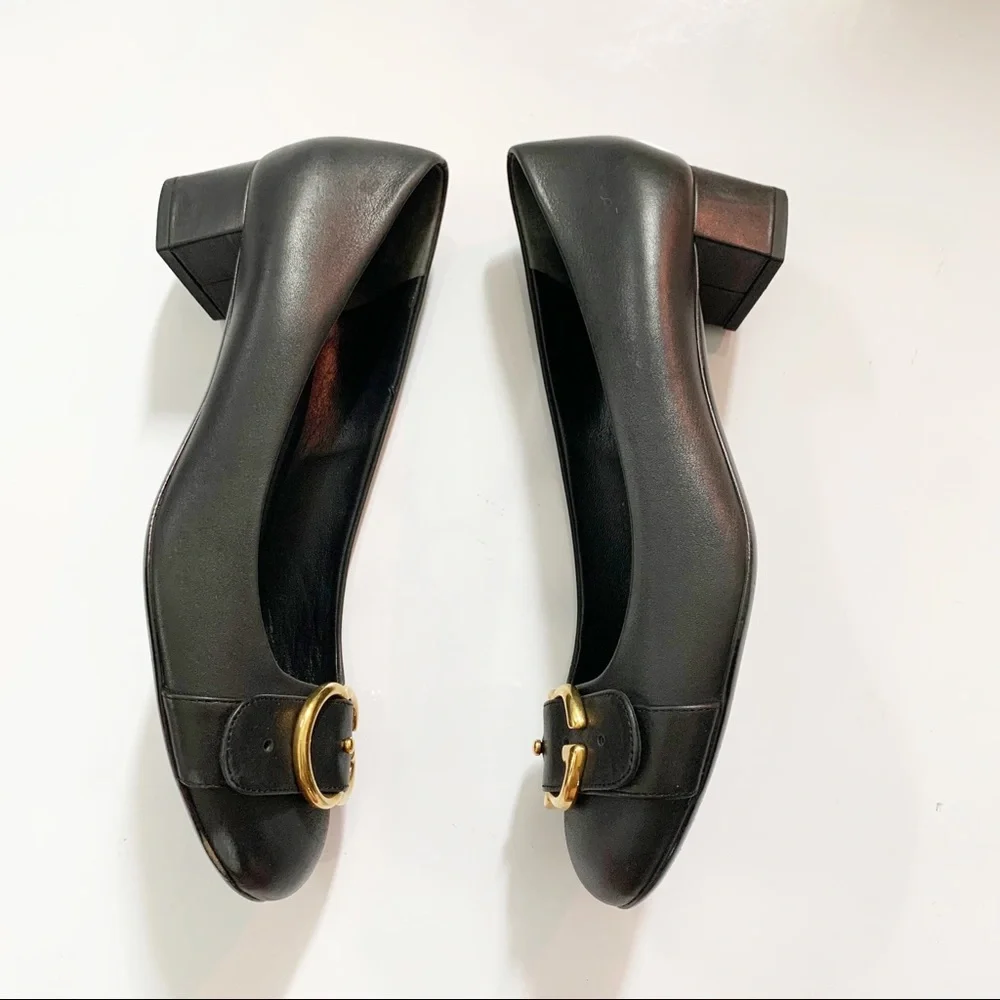 Gucci Sachalin Logo Low-heeled Round Toe Pump - Picture 4 of 13